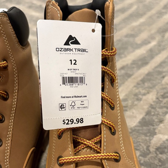 Ozark Trail Men's Tan Lace-Up Boots - Picture 4 of 5